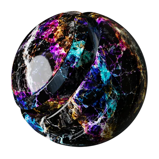 Black Multicolor Marble