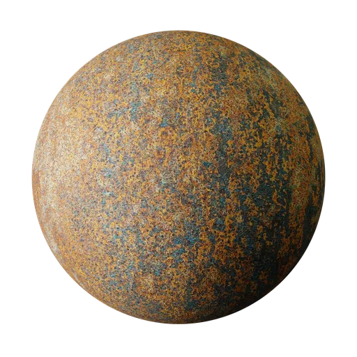Rust Blue Painted Metal