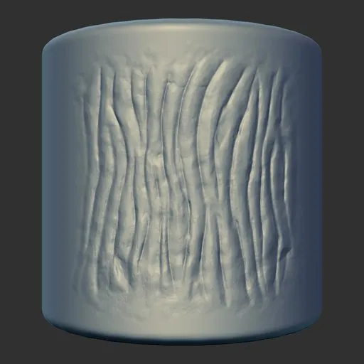 Detailed dragon skin texture applied to 3D model using ER Dragon Brush 53, perfect for creature sculpting in Blender.