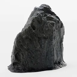 Stone Boulder Rock Black