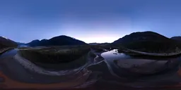 Aerial Twilight Mountain Landscape