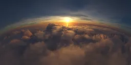 Aerial Cloudy Sunset Sky