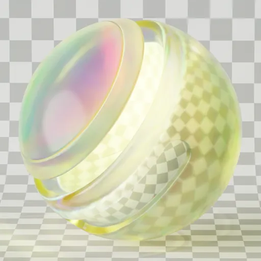 Yellow Frosted Glass