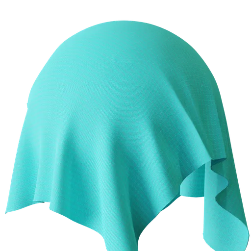 Cyan Ribbed Fabric