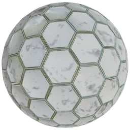 White metal hexagonal pattern