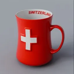 Swiss red mug