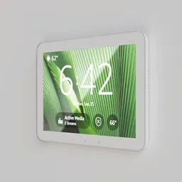 Detailed 3D model of a modern smart home control panel for Blender 3D artists.