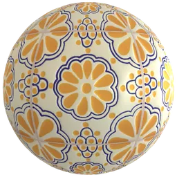 Vintage Rustic Mexican Ceramic Floor 93