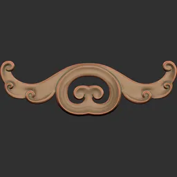 3D sculpting brush imprint for ornamental design on digital war equipment models in Blender.
