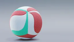 Highly detailed Blender 3D extreme volleyball model with textured surface.