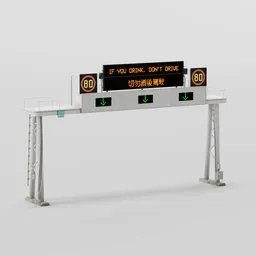 Asian Highway Speed Sign