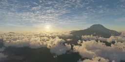 Over the Clouds Sunset w/ Mountain 14k