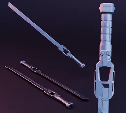 Hardsurface sword
