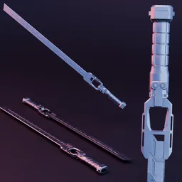 Hardsurface sword