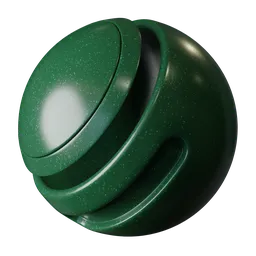 Green plastic with dots