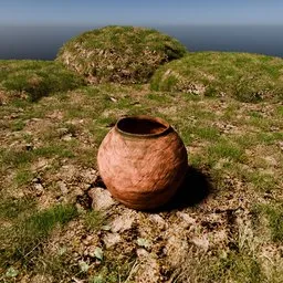 Pottery Big Belly Bucket Rounded