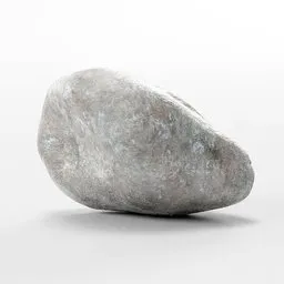 Realistic low-poly 3D model of a smooth river boulder optimized for Blender rendering.