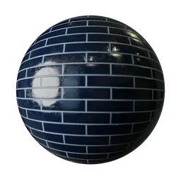 Japanese Navy Blue Tile 200x50mm