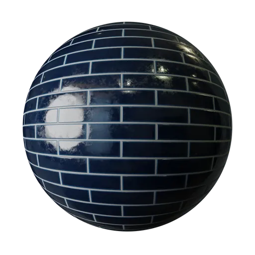 Japanese Navy Blue Tile 200x50mm