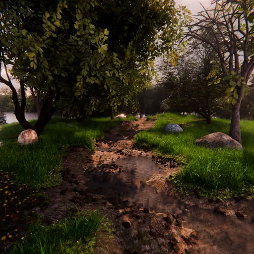 Mystic Forest Path in blender