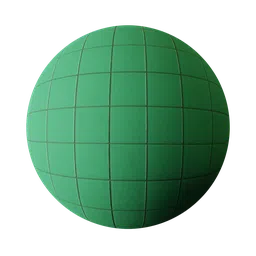 Seamless PBR green tile texture for 3D Blender material library.