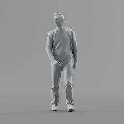 Lowpoly Male Walking