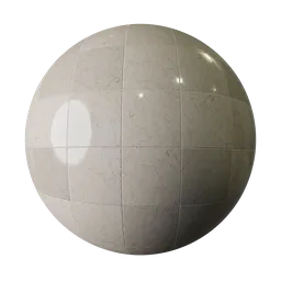 High-quality seamless marble tile texture with procedural elements and Uber mapping for Blender 3D PBR material creation.