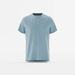 Band Collar Men's Polo T-Shirt