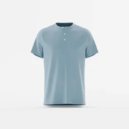 Band Collar Men's Polo T-Shirt