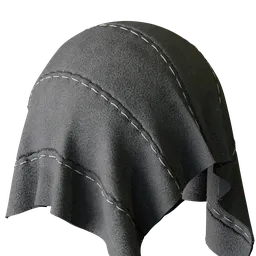 Black Seam Back Stitch Suede
