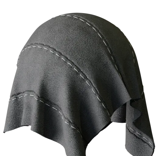 Black Seam Back Stitch Suede