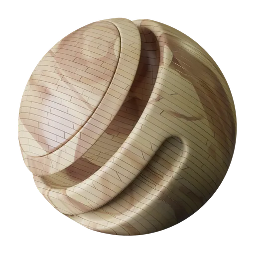 Stylized birch planks