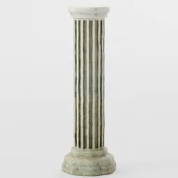 Detailed 3D stone pillar model with textured surface, suitable for Blender renderings and architectural visualizations.