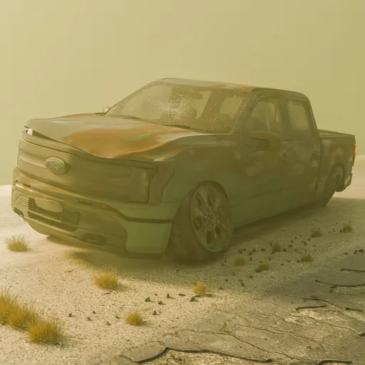 Car in a road
