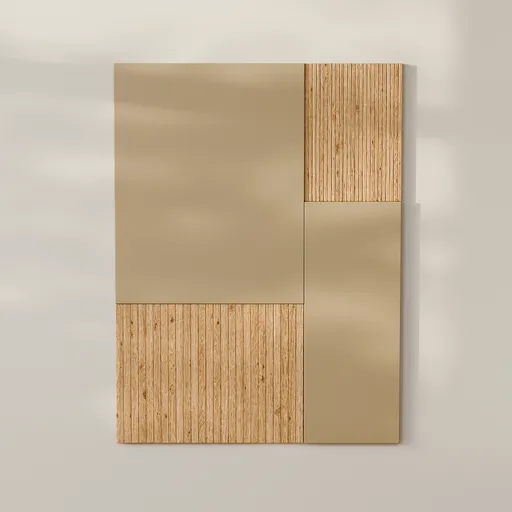 Geometric Fluted Wood Wall Panel