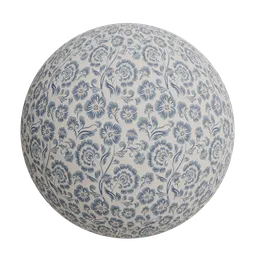 Repeating botanical wallpaper