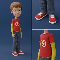 Stylized child character (Rigged)