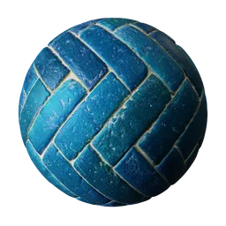 Ceramic Brick Tile Blue