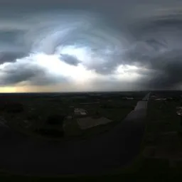 River Bend with Stormy Skies