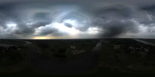 River Bend with Stormy Skies