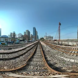 Train station railwall