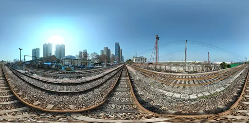 Train station railwall