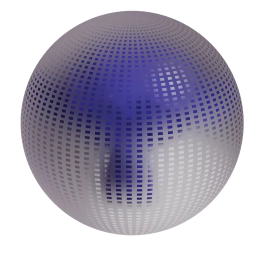 High-resolution Square MicroDot glass material with embossed square texture for PBR rendering in Blender 3D.