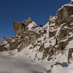 Winter Mountain Rocks Photoscan