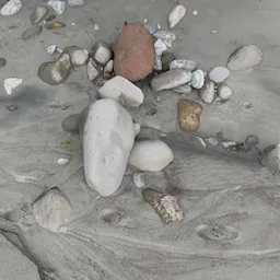 River Rocks Sand Photoscan