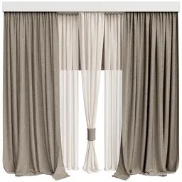MI Silk And Cotton Curtain Set