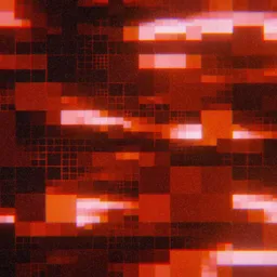 Red Glitch Digital Grid Pixel Noise