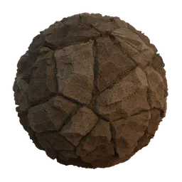 High-detail rocky wall PBR texture for 3D modeling, suitable for Blender and other software, with 4K resolution.