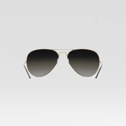 Realistic aviator sunglasses 3D model with detailed hinges for Blender artists.