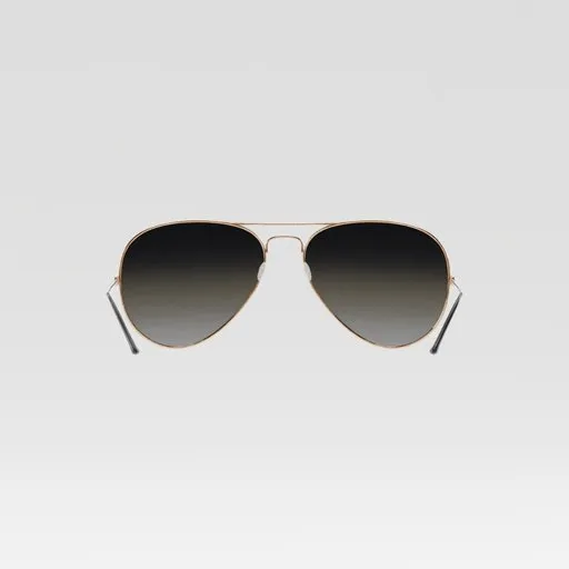 Realistic aviator sunglasses 3D model with detailed hinges for Blender artists.